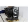 Image 2 : Bata standard steel toed rubber boots (size 12) + plastic crate
