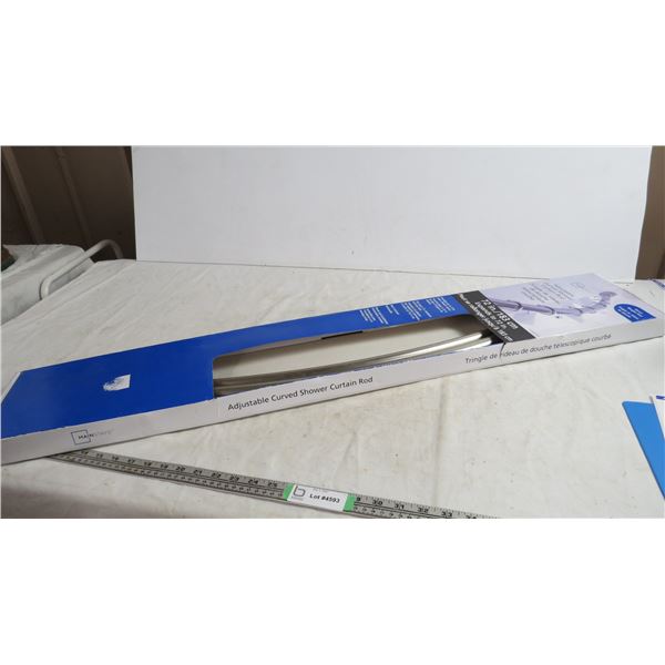new adjustable curved shower curtain rod