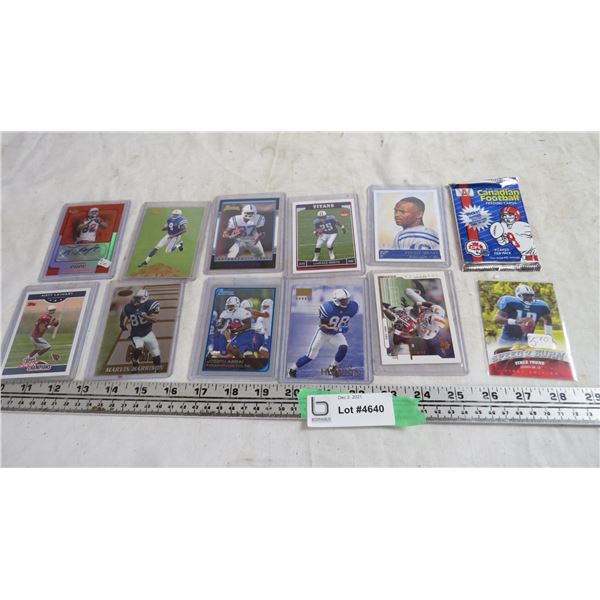 upper deck, topps, pinnacle - football cards