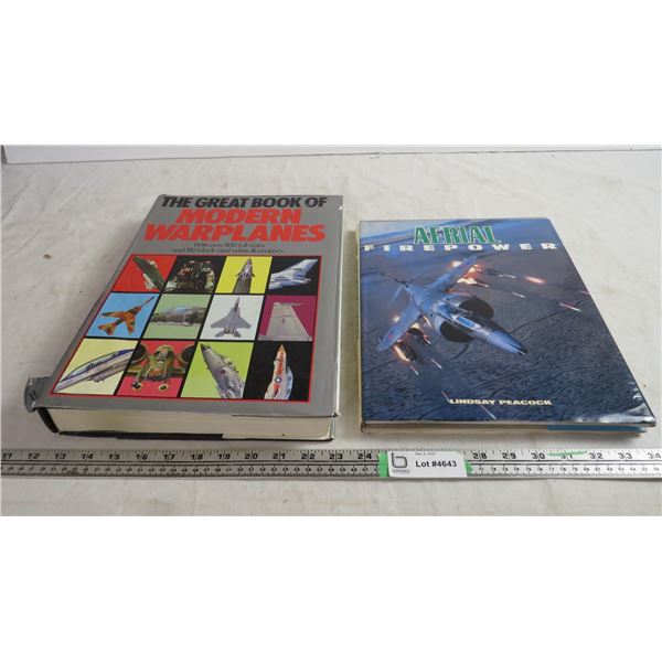 (2) great book of modern warplanes, aerial fire power books