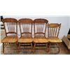 Image 1 : *(4) wooden chairs - 3 matching