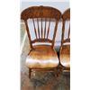 Image 3 : *(4) wooden chairs - 3 matching