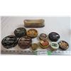 Image 1 : shoe polish tins (with contents) + brush