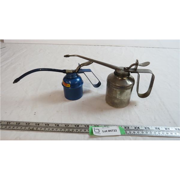 (2) vintage oiler cans