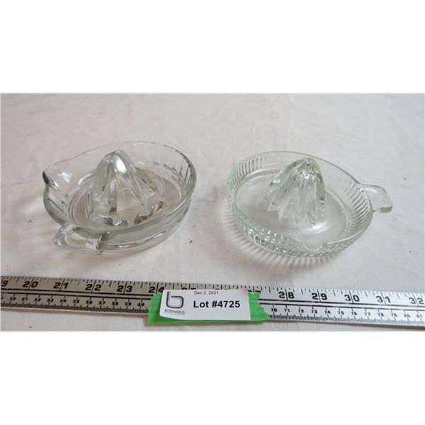 vintage glass juicers (1 has chip)
