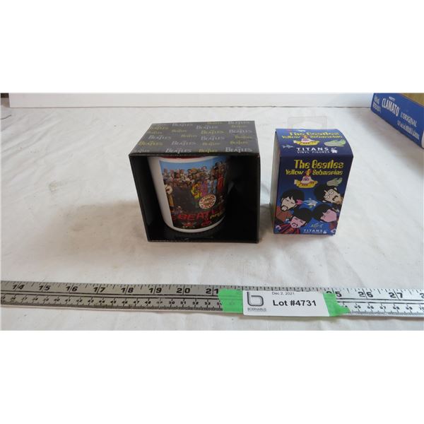 beatles titan figure mystery box (sealed) + beatles mug