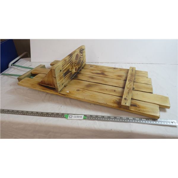 wooden home made shelf (plant stand?)