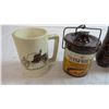 Image 2 : vintage mug, tin container, ceramic boot