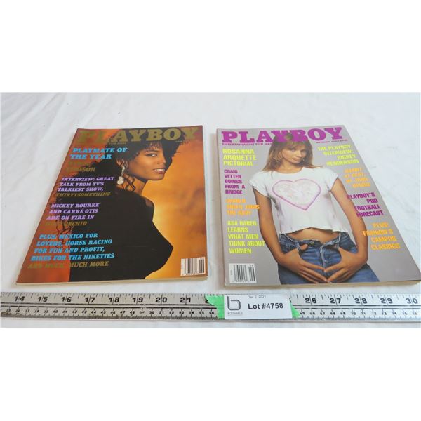 2X THE BID PRICE - June, Sept 1990 playboy magazines