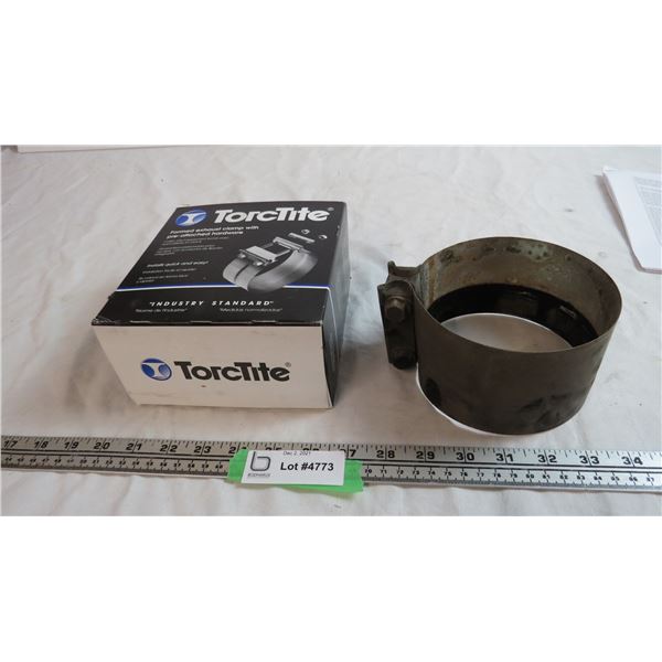 torctite formed exhause clamp with pre-attached hardware