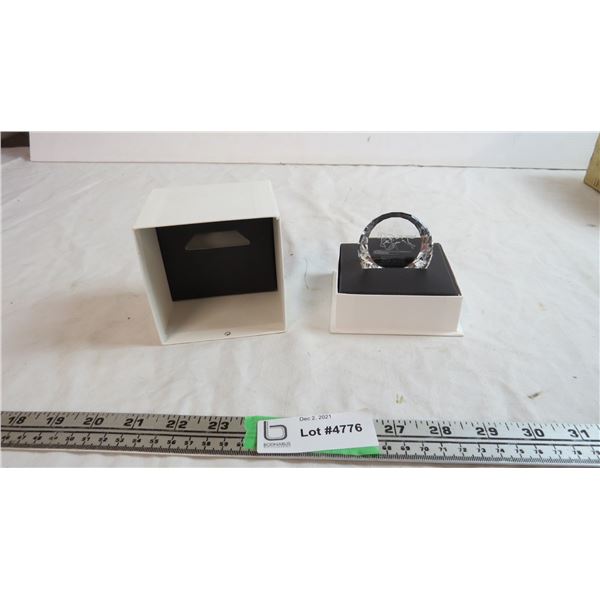 25year swarovski silver crystal (paper weight?) award