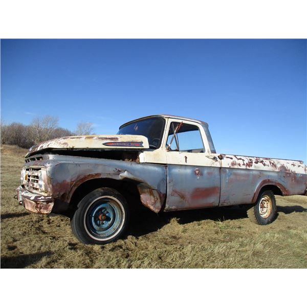 REMOTE PICKUP IN TUGASKE, SK - Ford Mercury 1965 Model 100 1/2 Ton Truck with unibody frame