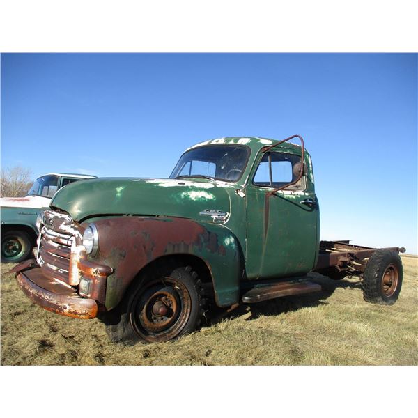 REMOTE PICKUP IN TUGASKE, SK - GMC 1954 Model 9430 1 Ton Truck with 235 motor