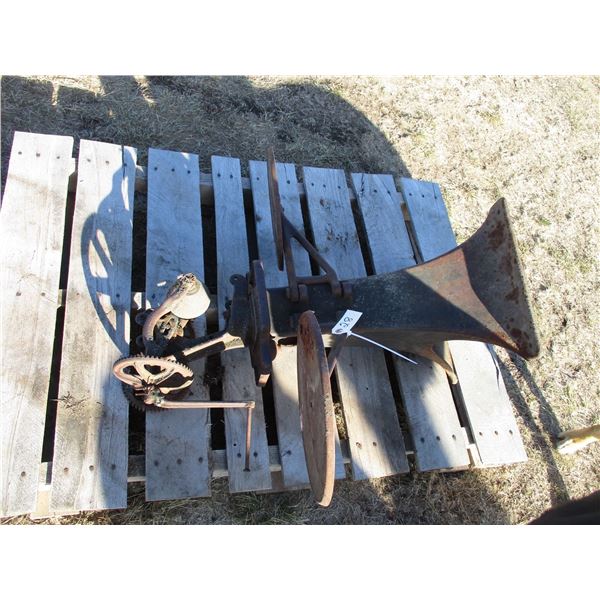 REMOTE PICKUP IN TUGASKE, SK - Sickle Sharpener Mounted on Cream seperator stand