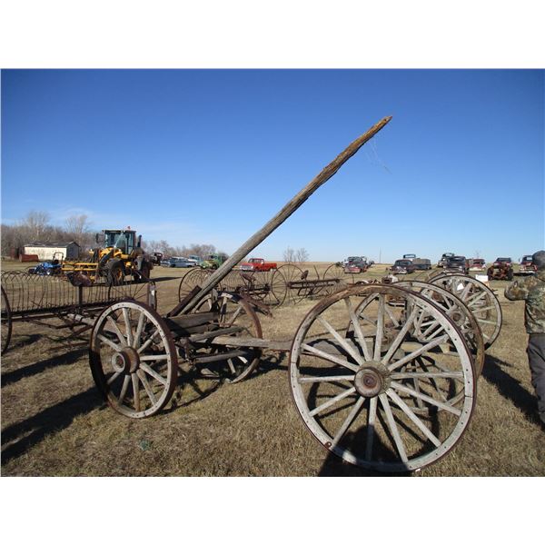 REMOTE PICKUP IN TUGASKE, SK - Wooden wagon running gear with hitch