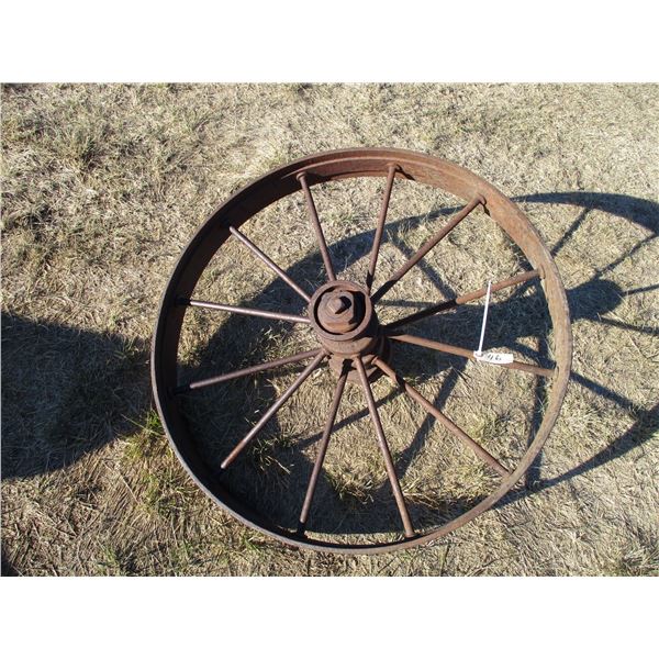 REMOTE PICKUP IN TUGASKE, SK - Vintage iron wheel - 31" diameter