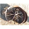 Image 2 : REMOTE PICKUP IN TUGASKE, SK - Pair of cast iron wheels 39" diameter