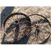 Image 1 : REMOTE PICKUP IN TUGASKE, SK - Pair of cast iron wheels 33" diameter