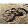 Image 2 : REMOTE PICKUP IN TUGASKE, SK - Pair of cast iron wheels 33" diameter