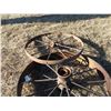 Image 3 : REMOTE PICKUP IN TUGASKE, SK - Pair of cast iron wheels 33" diameter