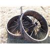 Image 1 : REMOTE PICKUP IN TUGASKE, SK - Pair of iron binder drive wheels 34" diameter