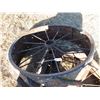 Image 4 : REMOTE PICKUP IN TUGASKE, SK - Pair of iron binder drive wheels 34" diameter