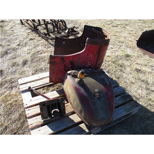 REMOTE PICKUP IN TUGASKE, SK - Cockshutt Model 30 Tractor Fuel Tank, hood piece, and gear shifter