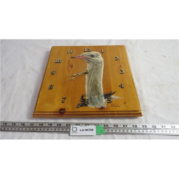 vintage clock with ostrich points by Neil Hulley