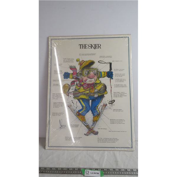 The Skier - poster - 18x24