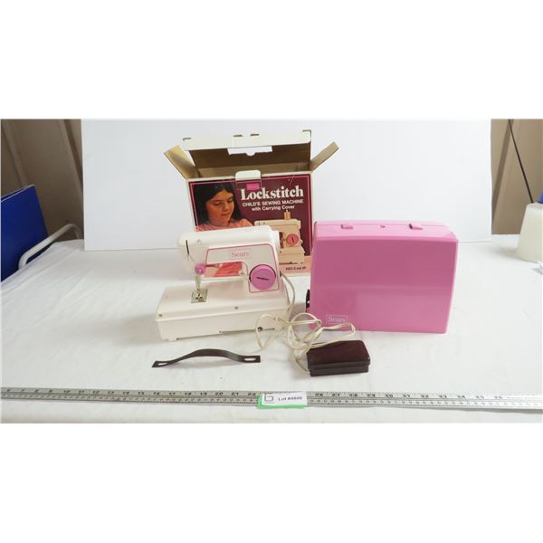 Sears lockstitch childs sewing machine with box (battery operated)