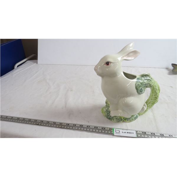 ceramic pizzato - hand made in italy - rabbit ornament