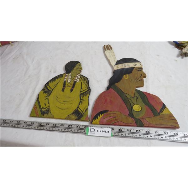 (2) the chief vintage art on wood