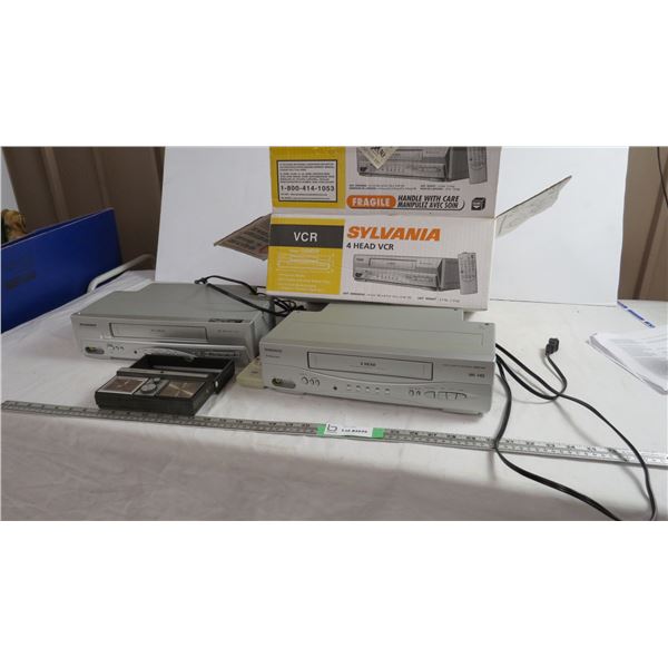 sylvania VCR with remote, magnavox VCR - no remote + vagabond travel mate