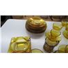 Image 2 : vintage amber glass dinnerware set (1 plate is chipped)
