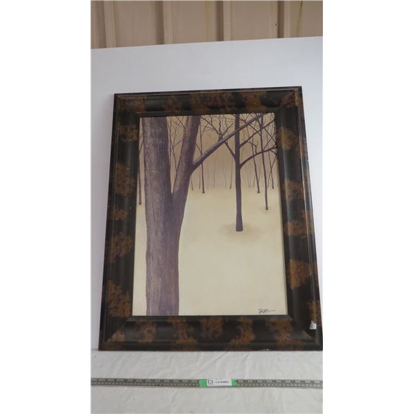 large picture in frame - 28x36 - signed