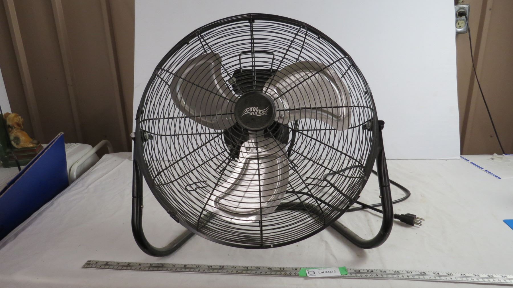 cool works fan 3 speed working 18" high velocity floor fan