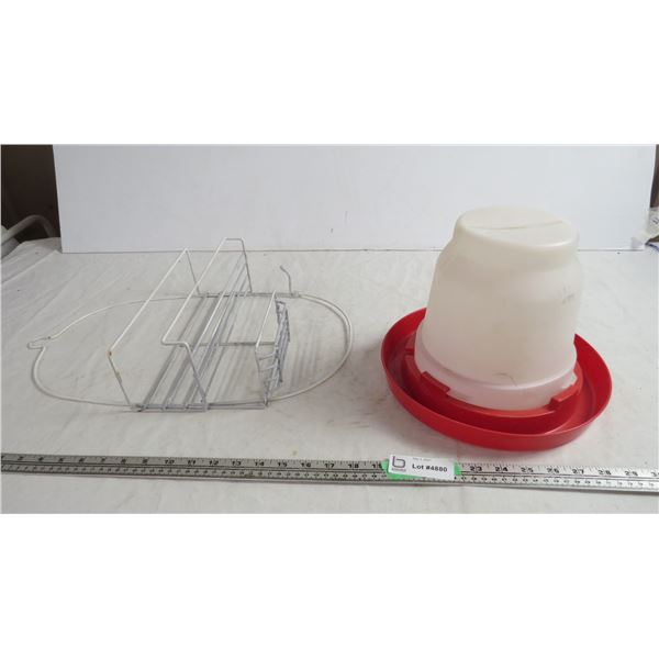 chicken waterer + bracket