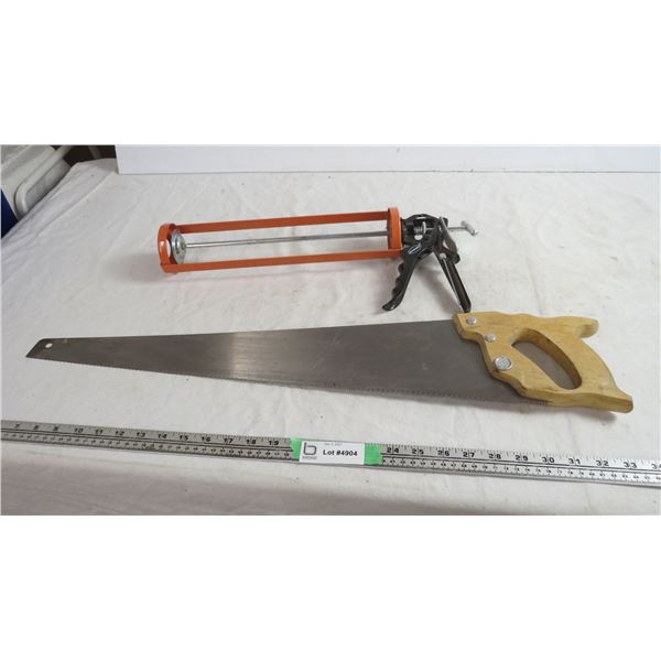 hand saw, dynamic caulking gun