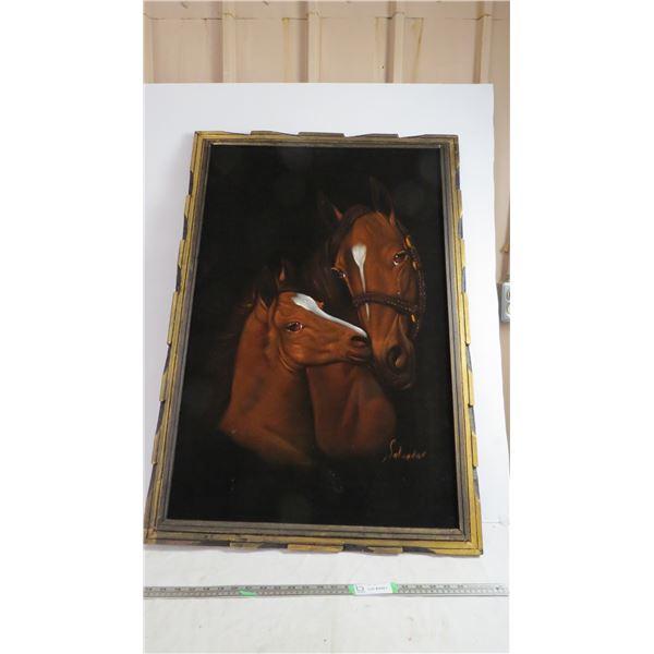 velvet horse picture in frame