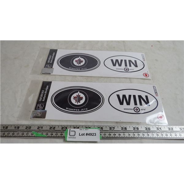 (2) winnipeg jets car decals (NEW)
