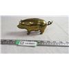 Image 1 : Brass piggy bank - 6" long