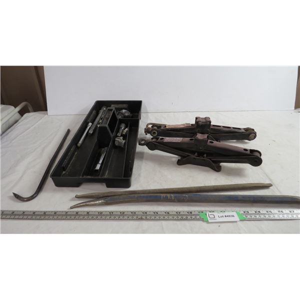 jacks, pry bars, misc