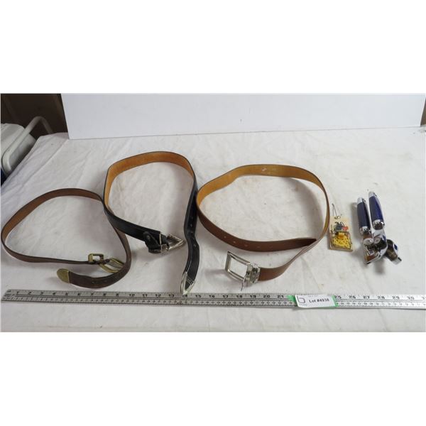 leather belts + misc
