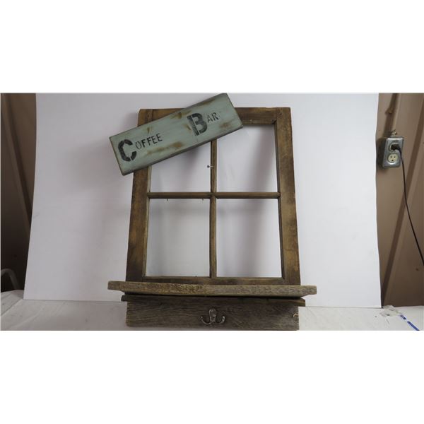 Barn wood window frame converted (1 glass)
