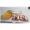 Image 1 : santa pot holders, pineappple tray