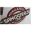 Image 2 : sangsters organic market sign - 21" tall, 18 wide - metal support