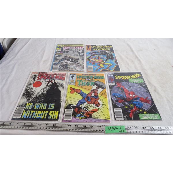 (5) marvel spiderman comics