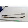 Image 1 : 2 long metal float tools, for floating or filing down points on horse teeth