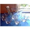 Image 1 : Punch Bowl Set with Cups and Glass Ladle #2356873