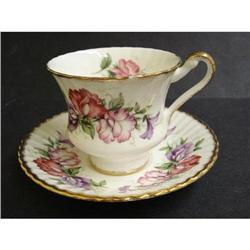 PRETTY PARAGON CUP & SAUCER - SWEET PEA #2356938